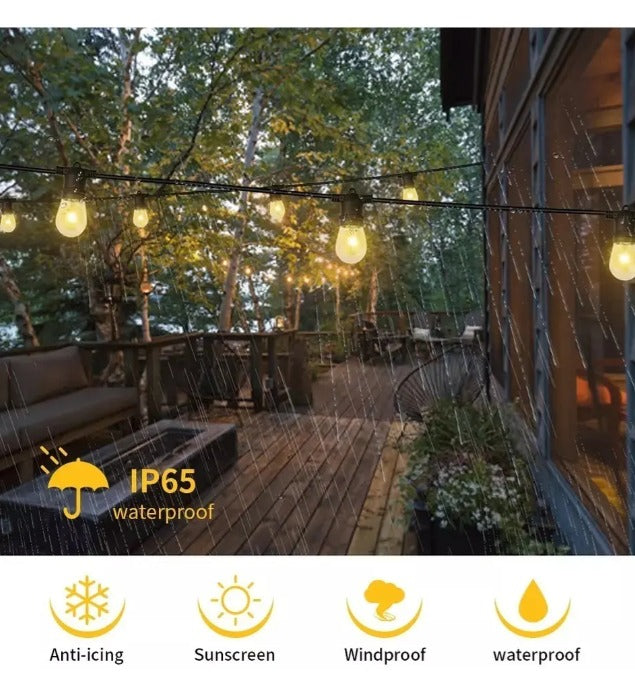 Guirnalda Solar 10m Luces Exterior