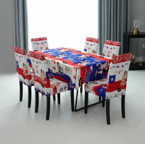 Set 18 Mantel + 6Fundas de silla